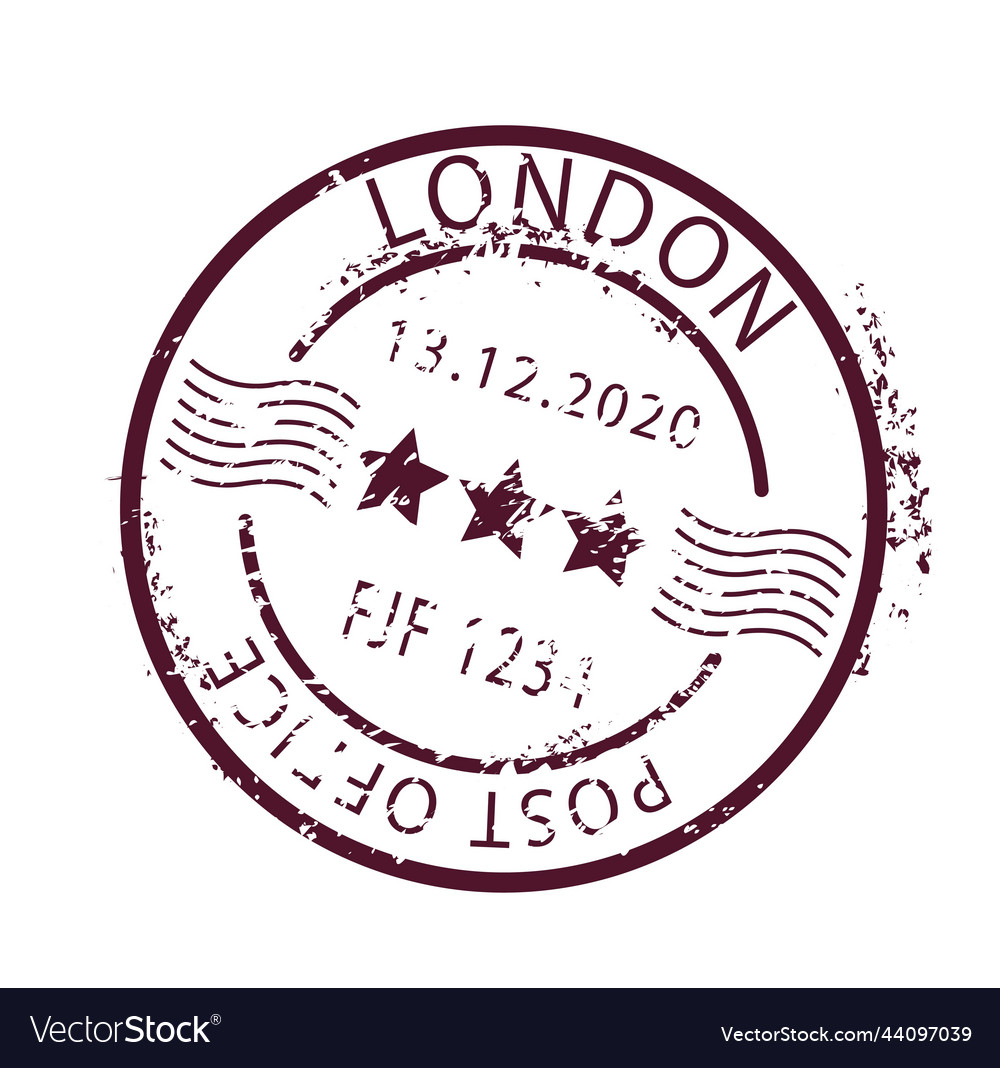 Brown post mark Royalty Free Vector Image - VectorStock