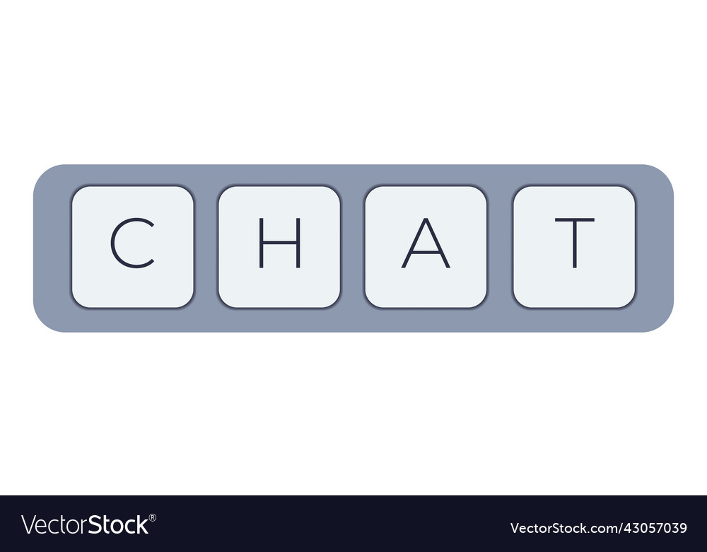Computer keyboard key with chat keys
