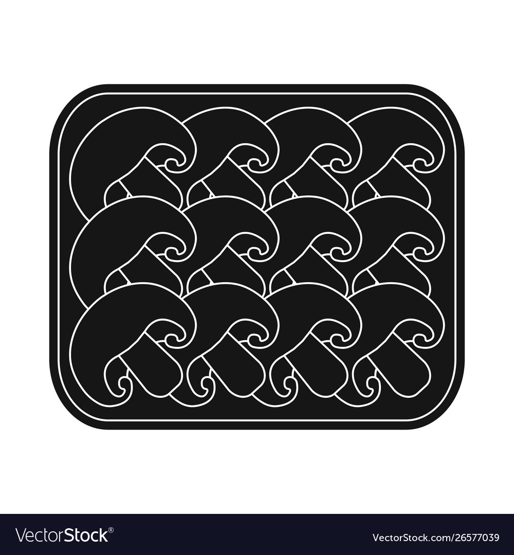 Design box and mushroom symbol
