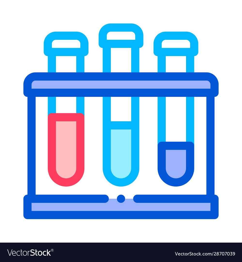 Flask with pathogen analysis sign icon