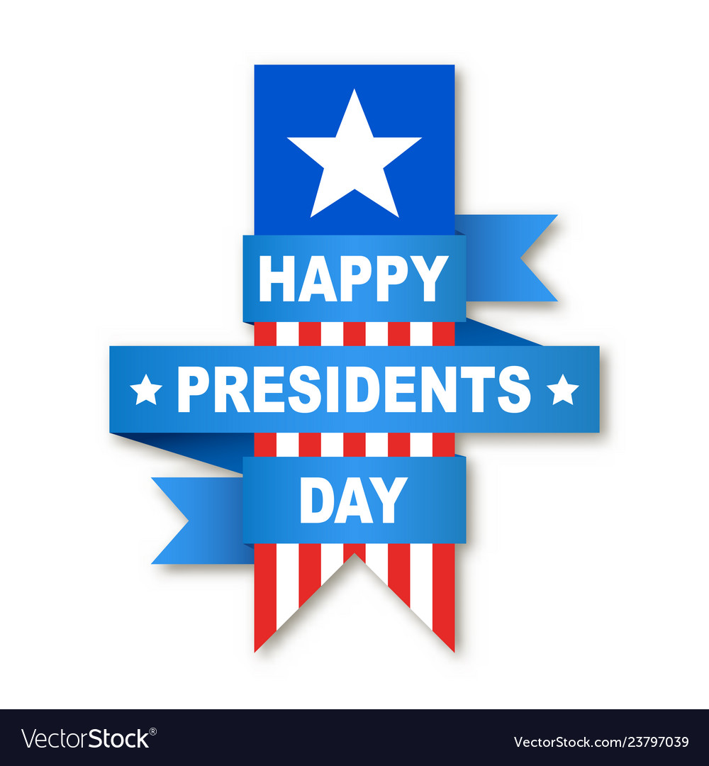 Happy presidents day banner Royalty Free Vector Image