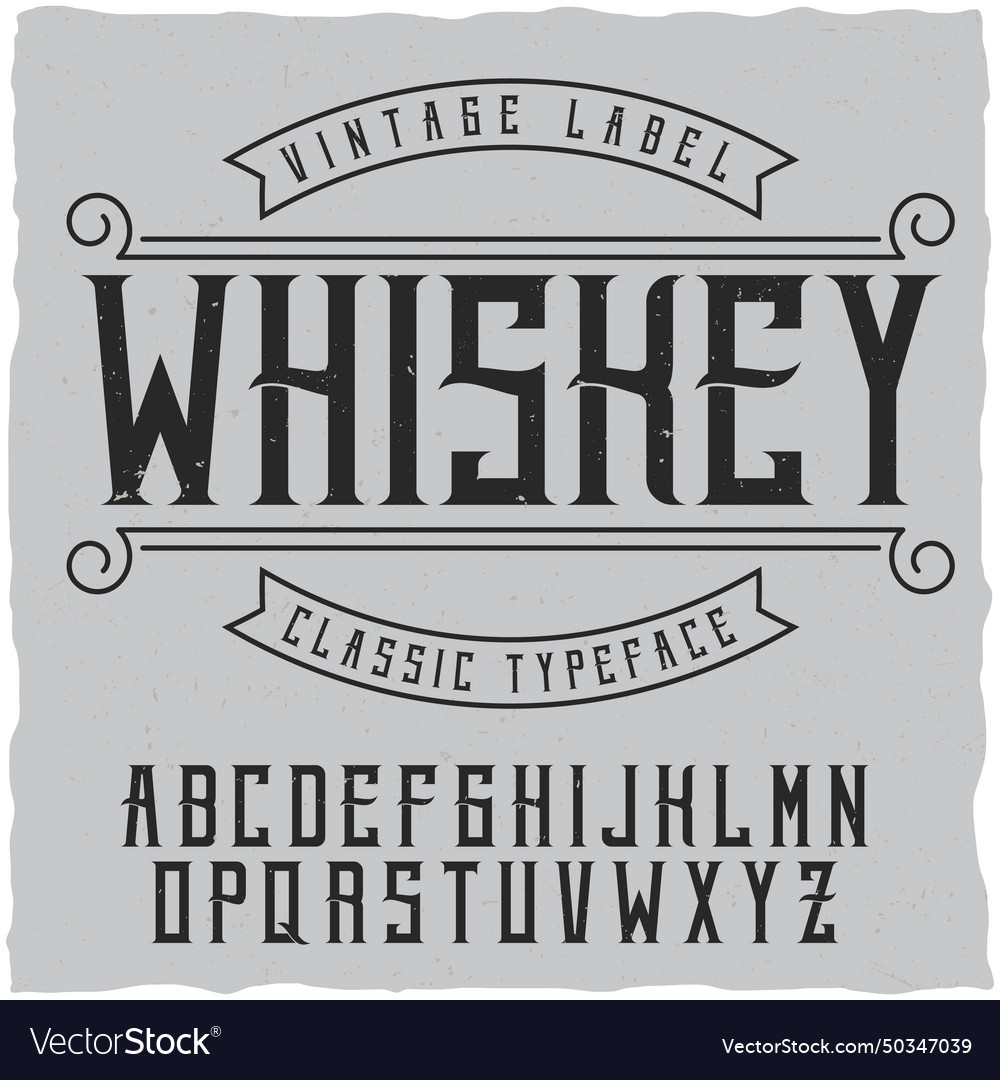 Label font and sample design