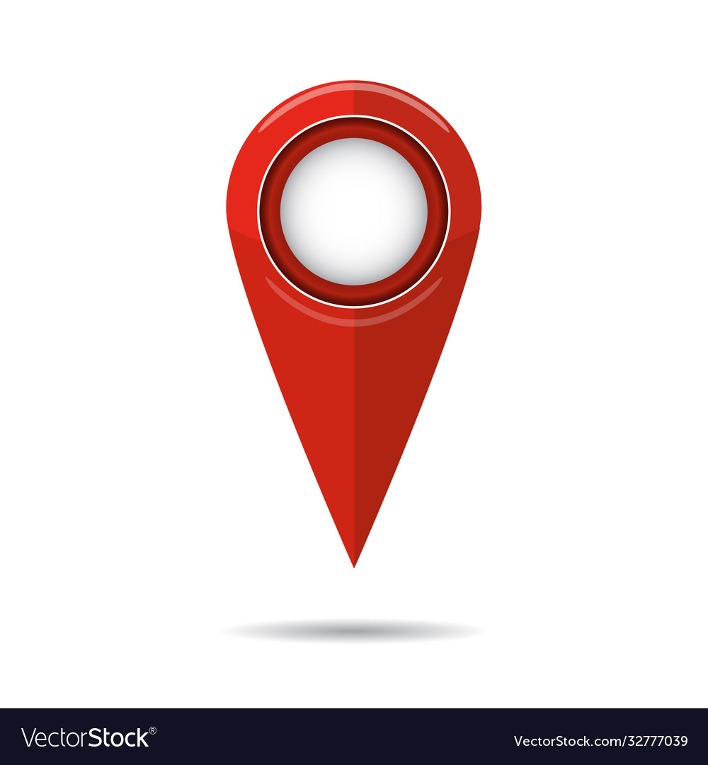 Map pointer flat icon gps location symbol vector image Map pointer flat icon gps location symbol
