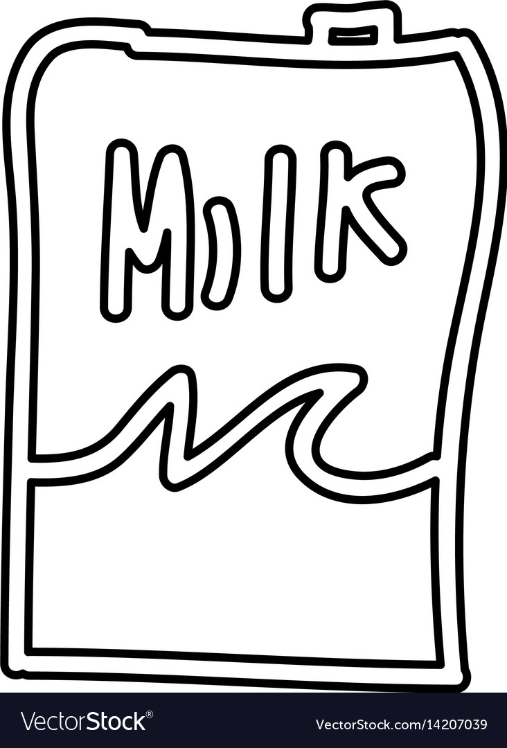 Milk box isolated icon