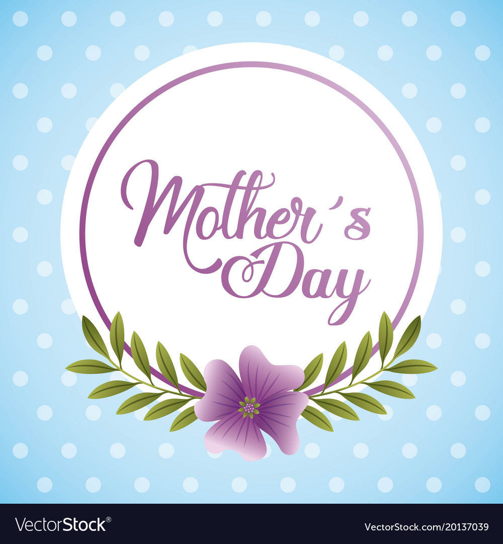 Mothers day card invitation celebration floral