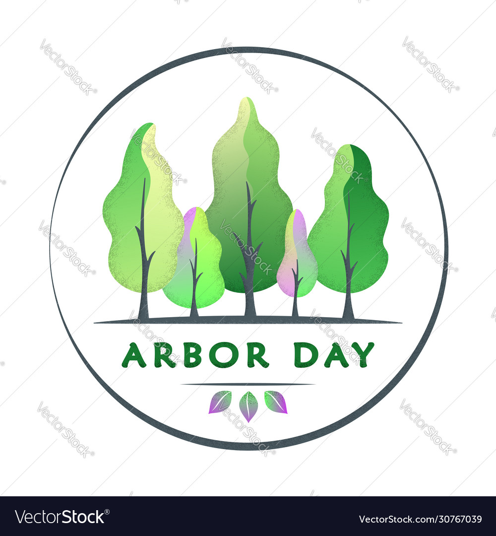 National arbor day text - creative concept