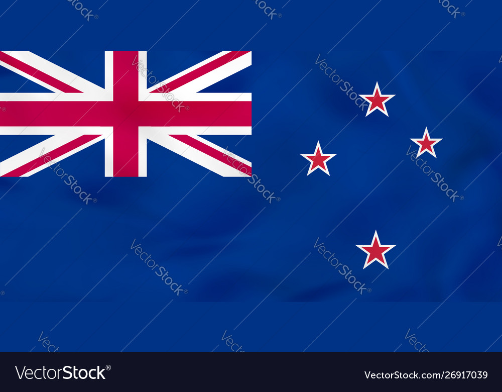 New zealand waving flag national