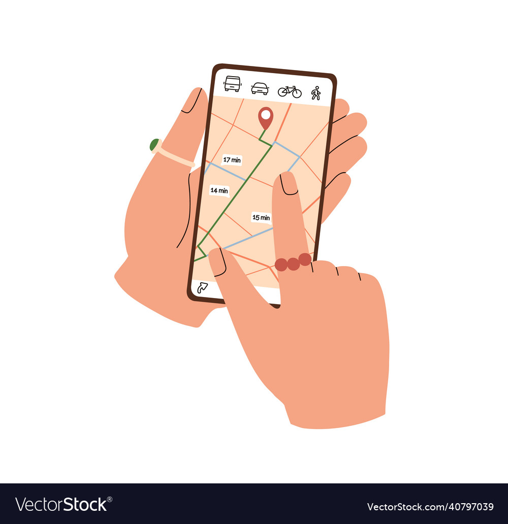 Person Using Navigation App