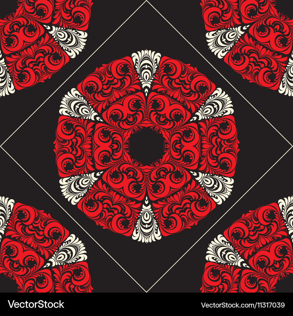 Seamless ornament pattern tile Royalty Free Vector Image