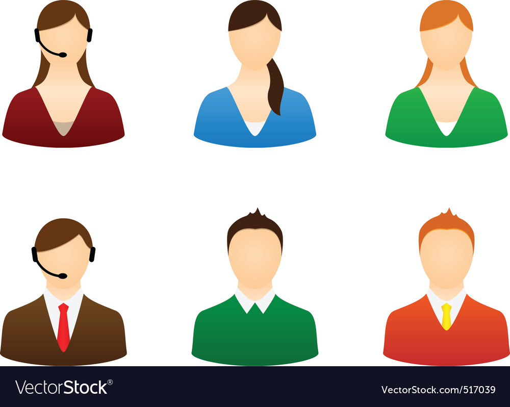 Set icons people Royalty Free Vector Image - VectorStock