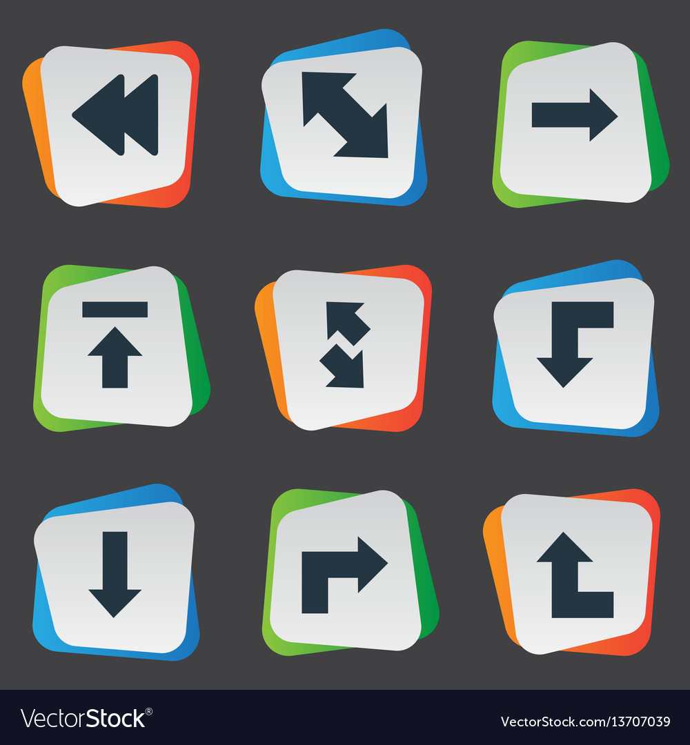Set of simple indicator icons
