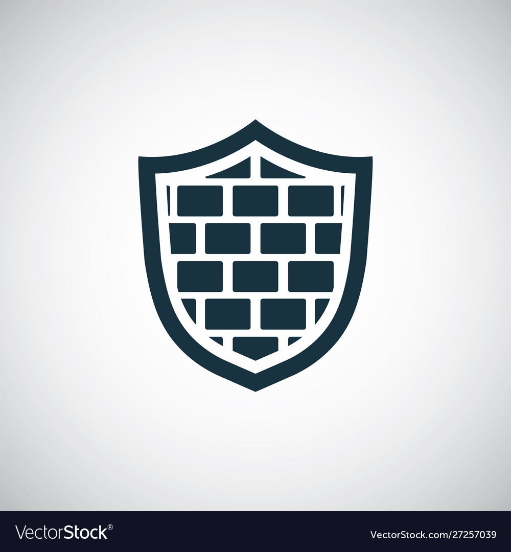 Shield wall icon for web and ui on white