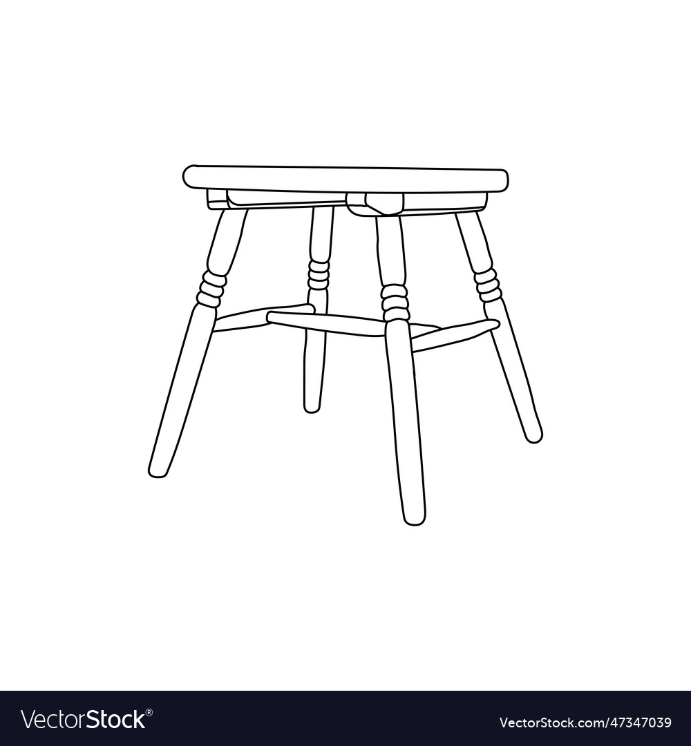 Tabouret logo design minimalist furniture logo Vector Image