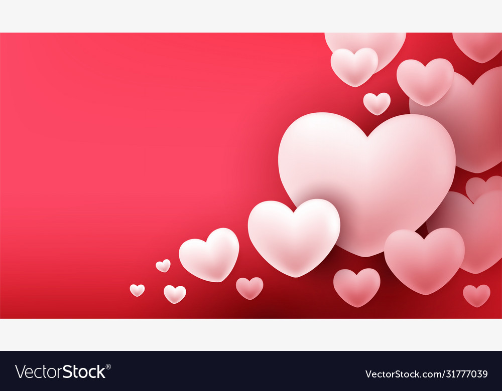 Valentinstag Herzen Banner