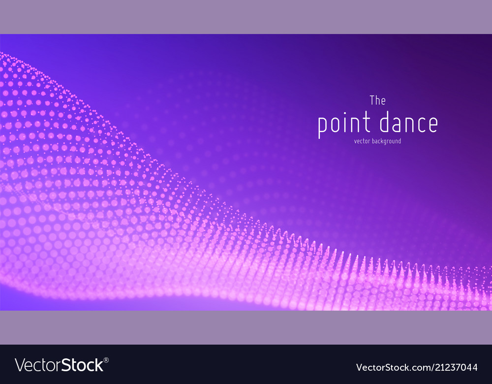 Abstract violet particle wave points array vector image Abstract violet particle wave points array