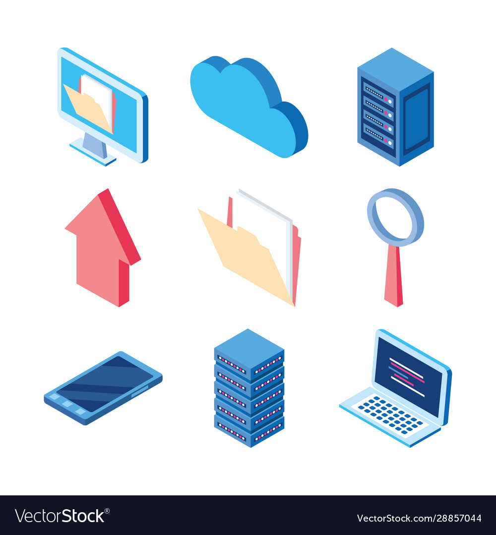 Cloud computing data server smartphone folder