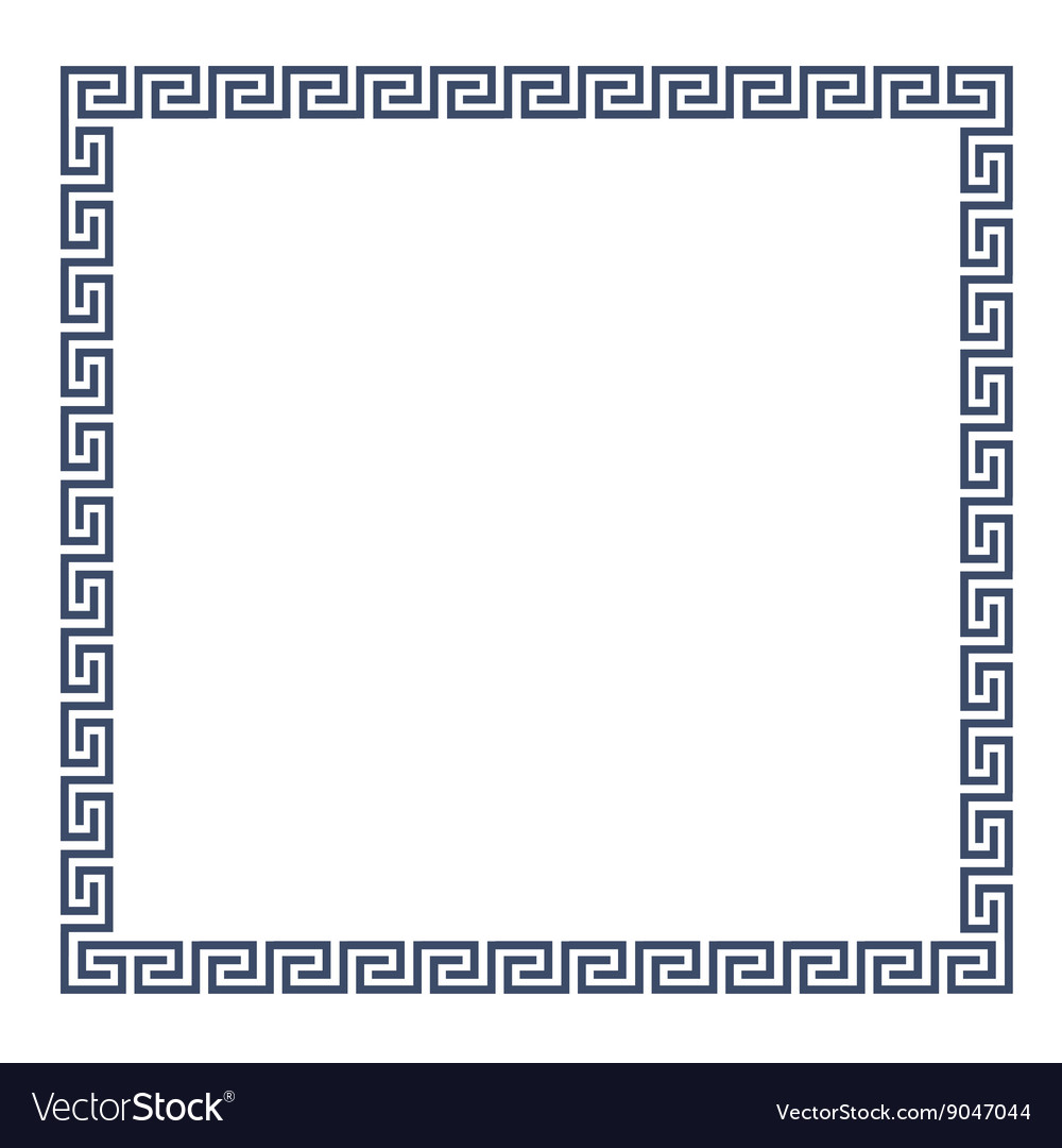 Decorative greek frame for design Royalty Free Vector Image