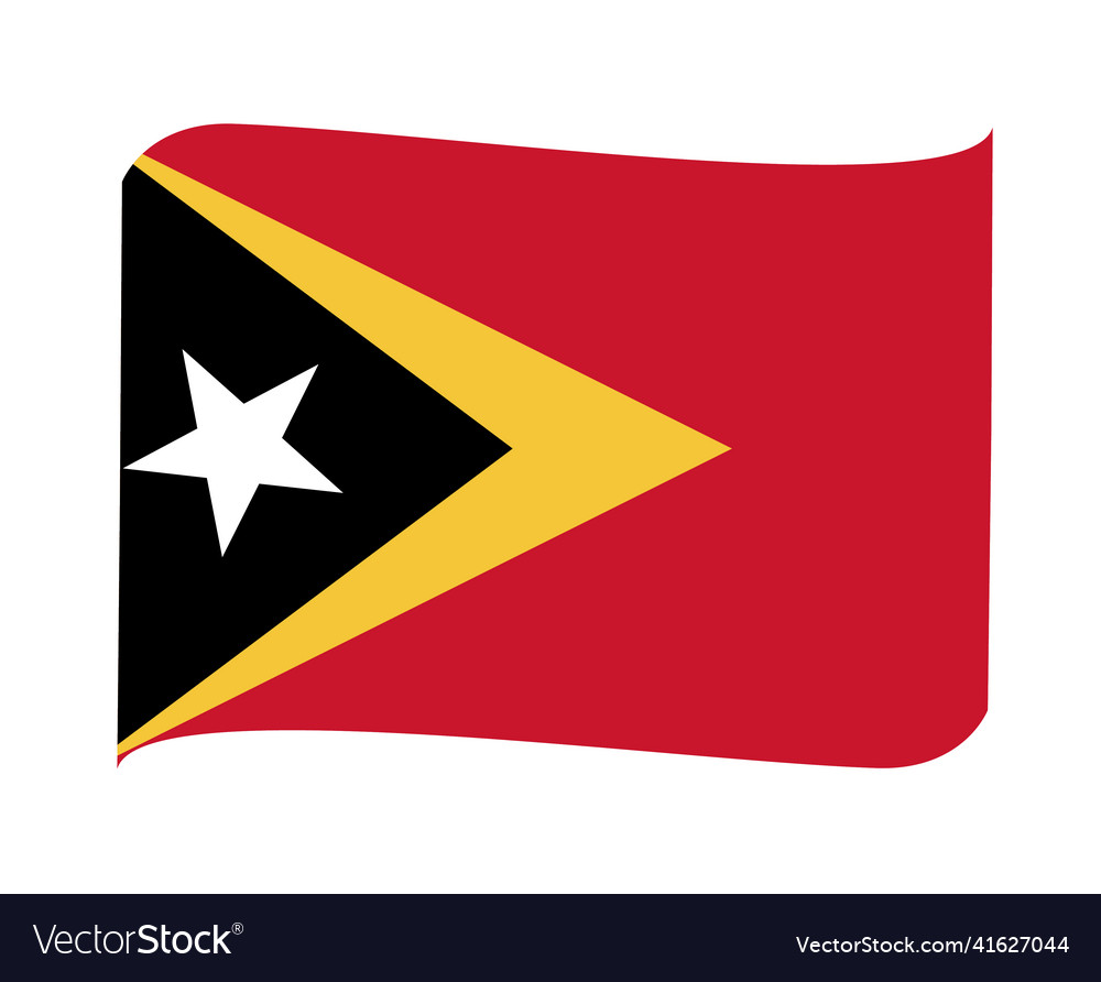 East timor flag national asia emblem ribbon icon