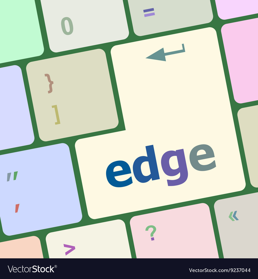 Keyboard key with edge button