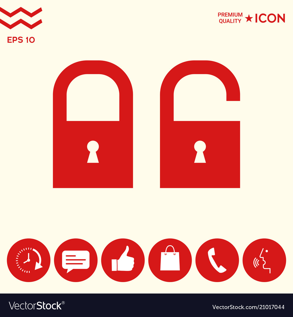 Lock unlock - set icon vector image Lock unlock - set icon
