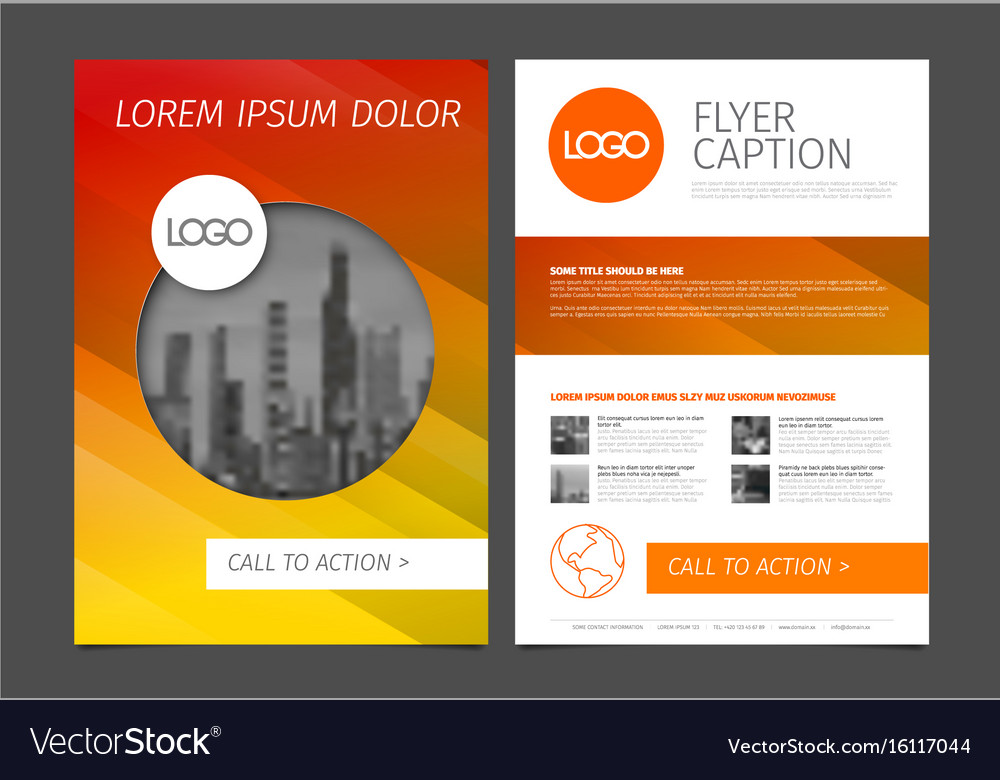 modern brochure template flyer design template vector image