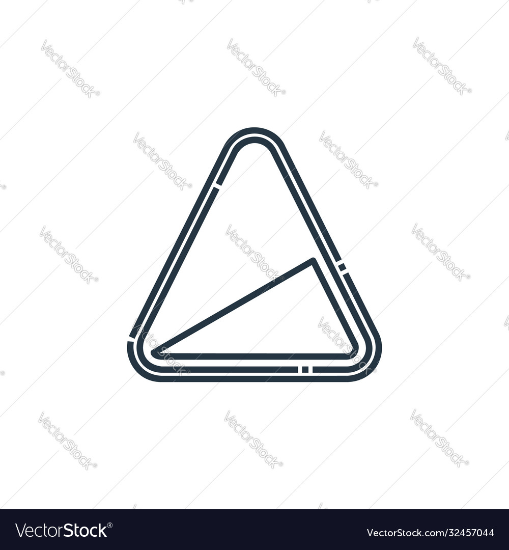 Slope icon isolated on white background outline Vector Image