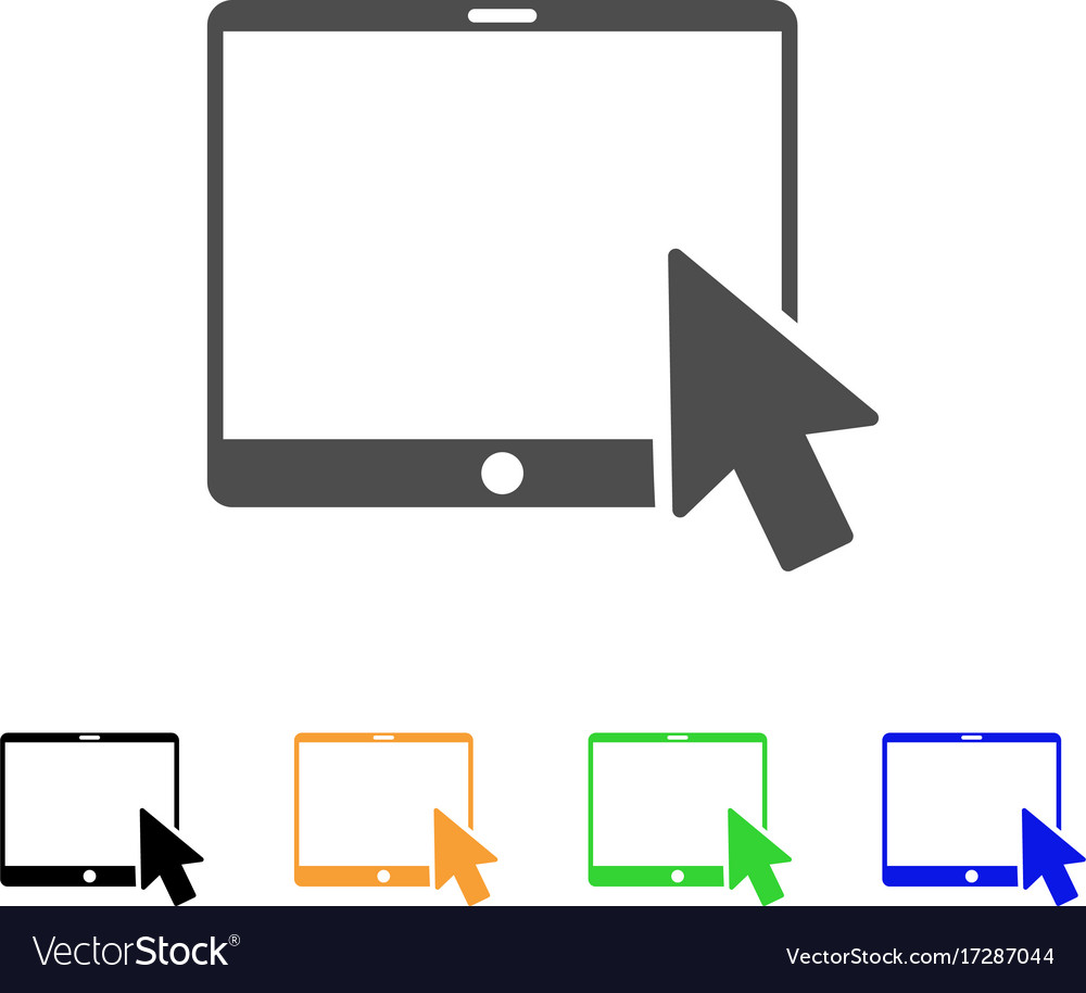 Tablet arrow pointer icon