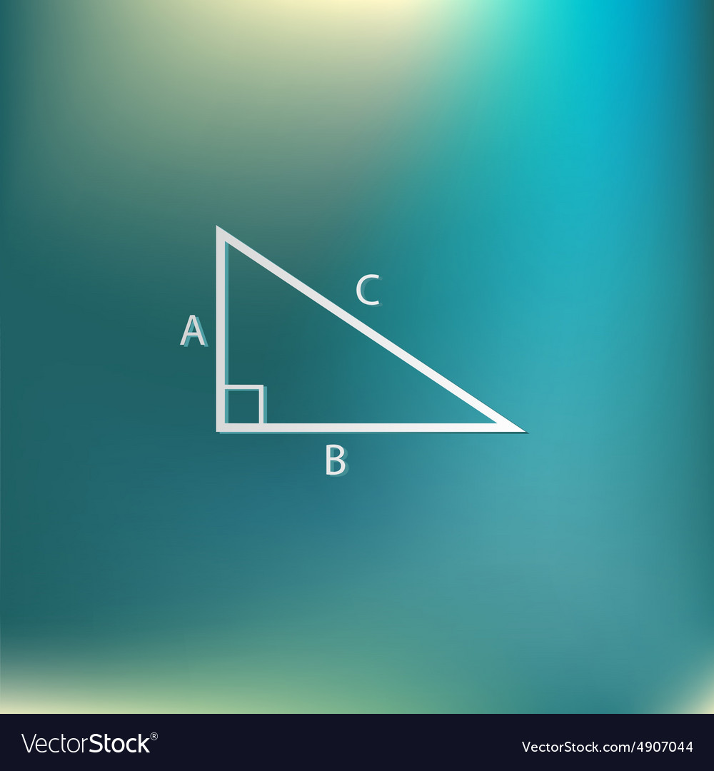 Triangle math symbol icon geometry learning
