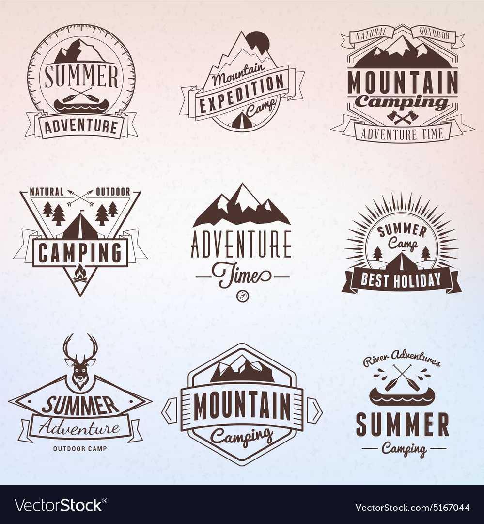Vintage Summer Camp Badges