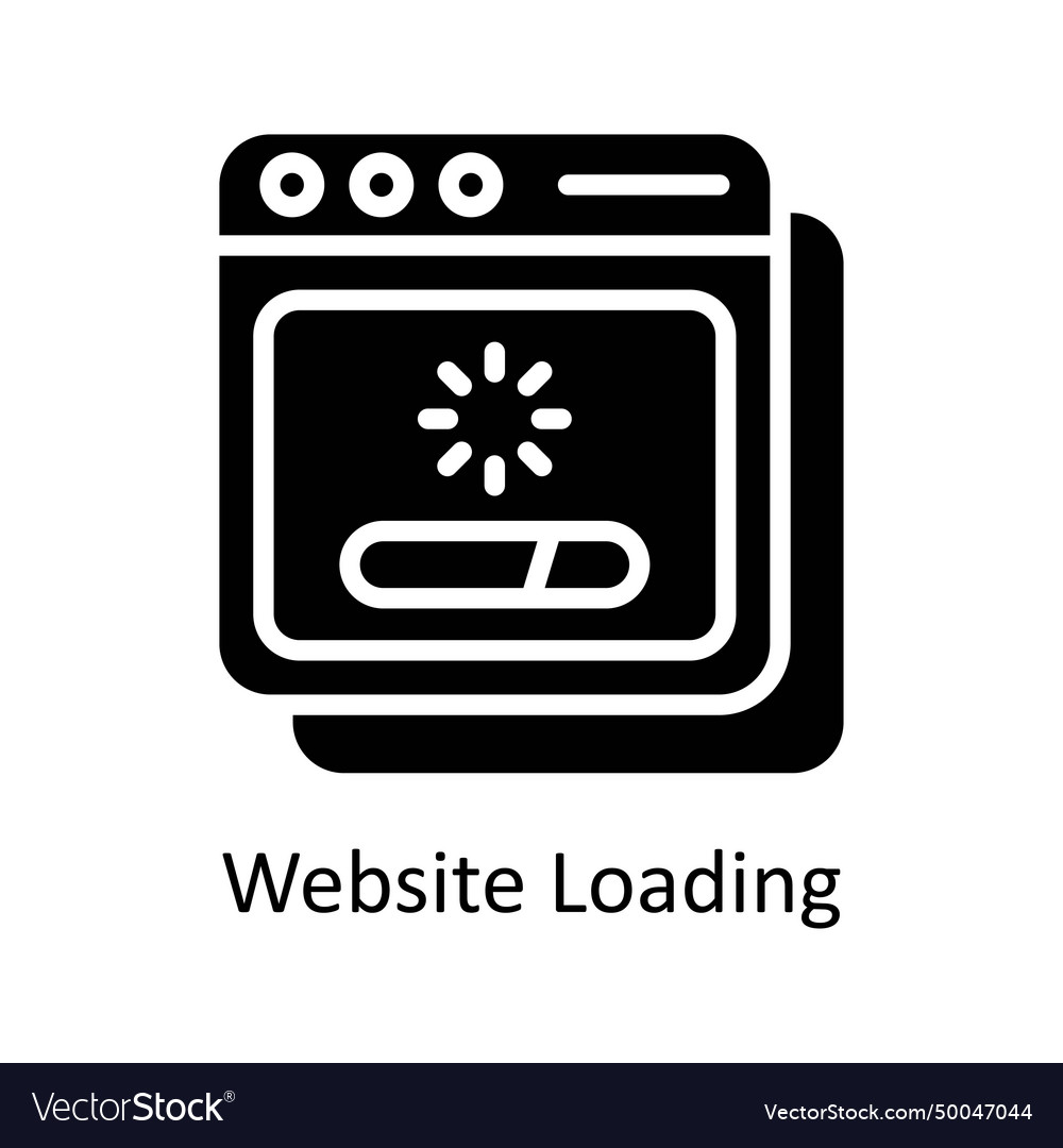 Website loading solid icon style