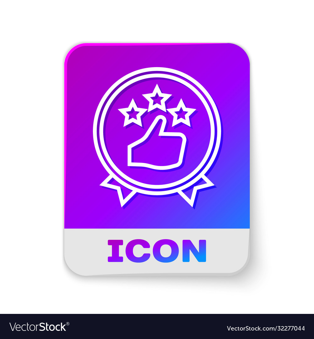 White line consumer or customer product rating vector image White line consumer or customer product rating