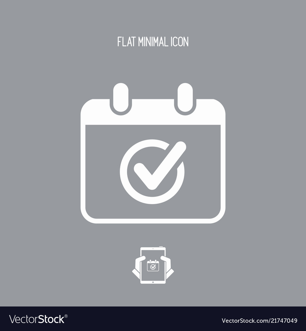 Appointment date check - minimal icon