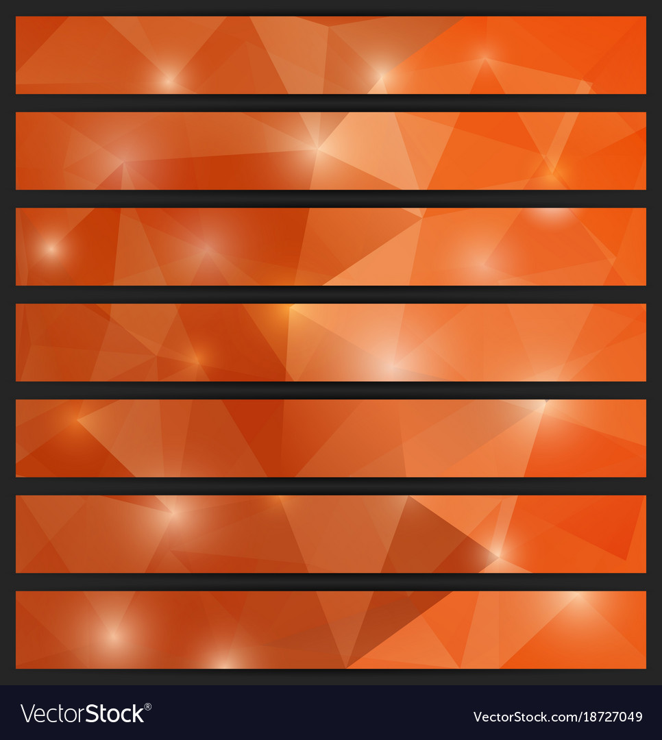 Banners template with triangular mosaic background