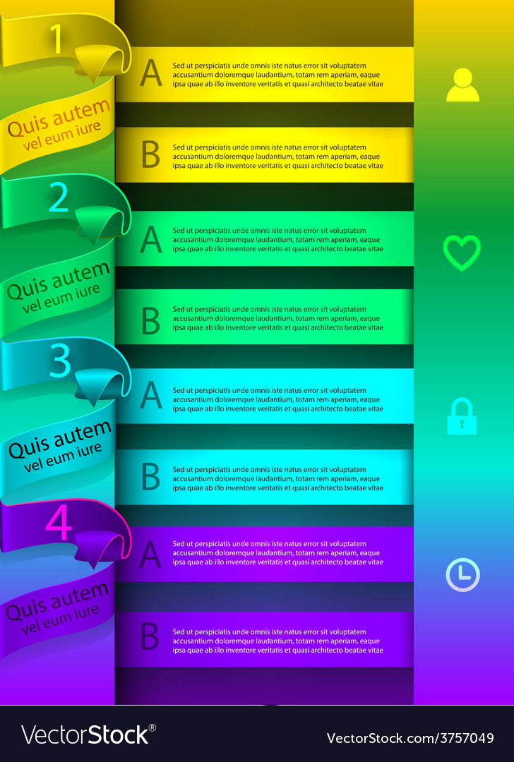 Bright colorful template infographics