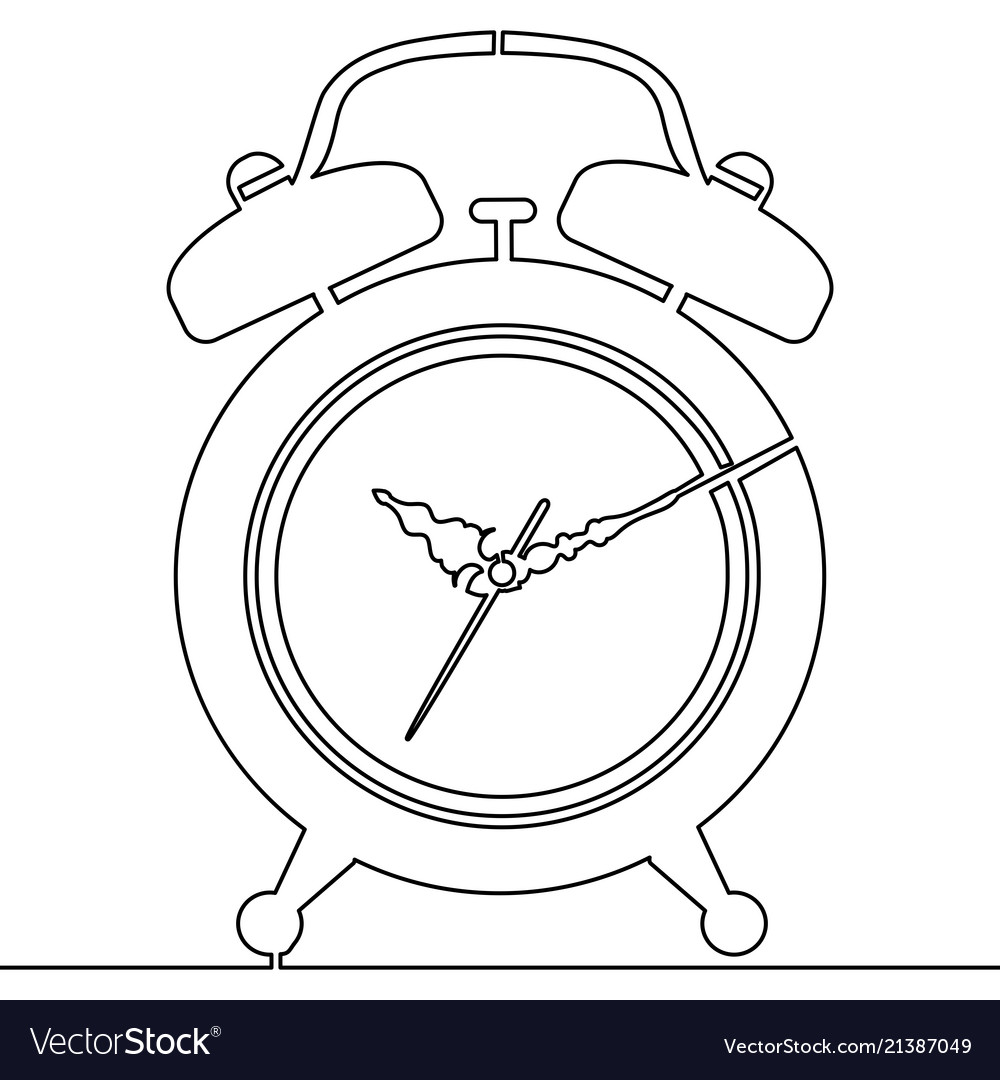 simple alarm clock drawing