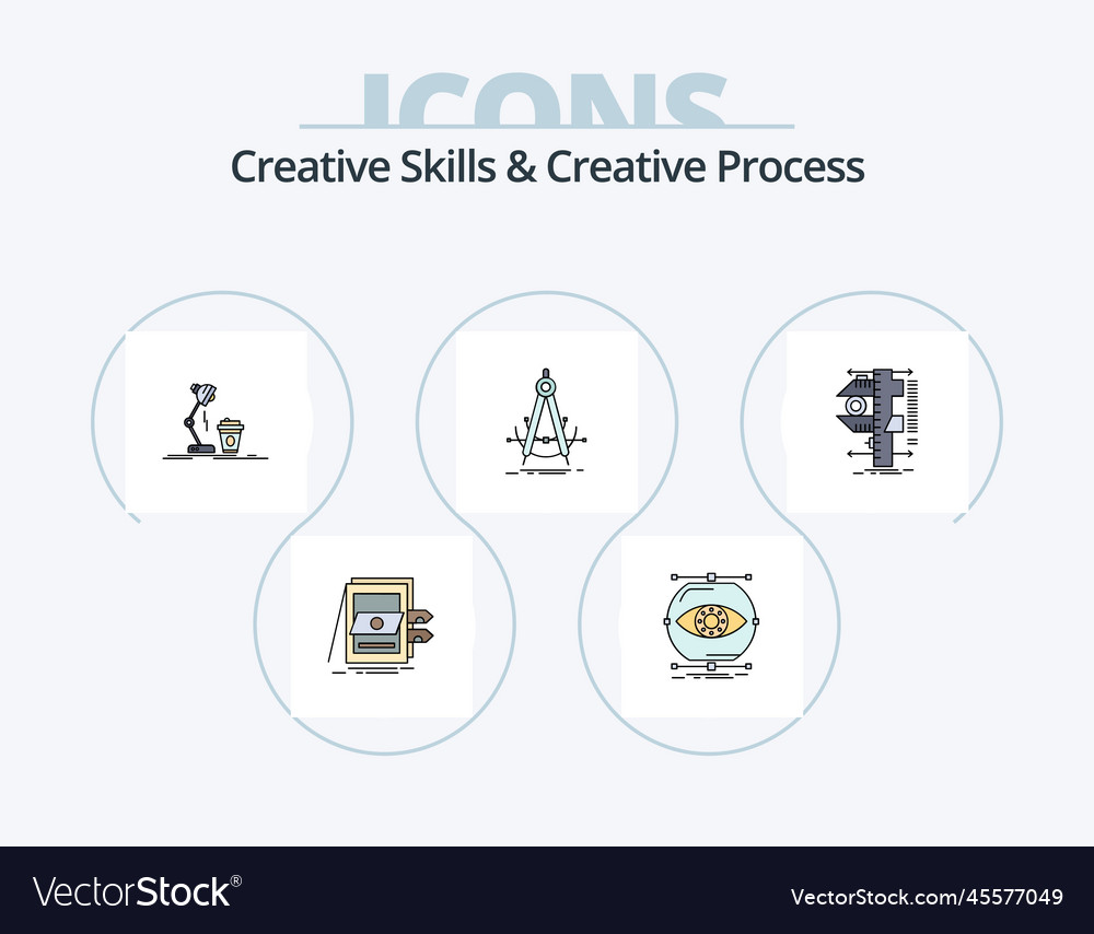 Creative skills and process line filled