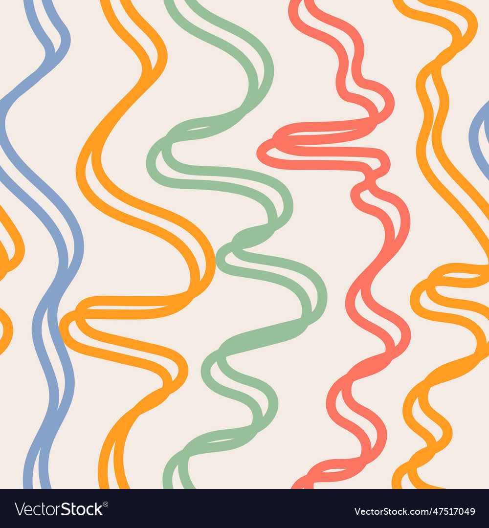 Distorted groovy multicolor vertical lines vector image Distorted groovy multicolor vertical lines
