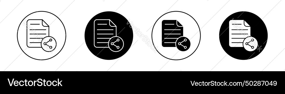 Document share icon Royalty Free Vector Image - VectorStock