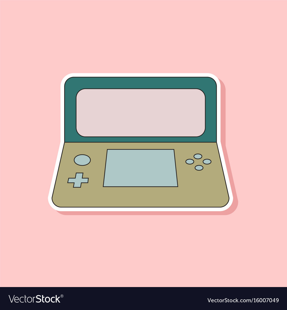 Flat icon on background game console