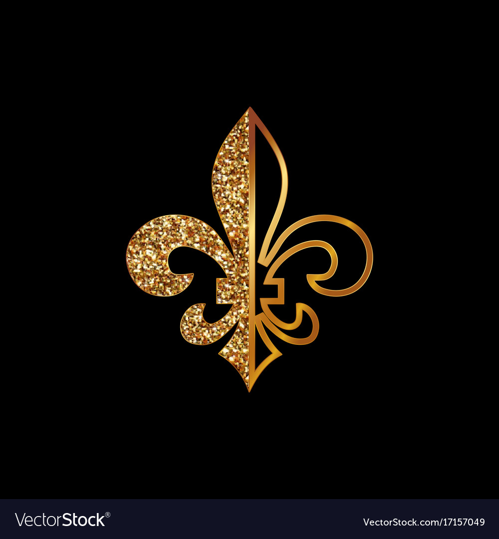 Gold Glitter Fleur De Lis Vector Images (29)