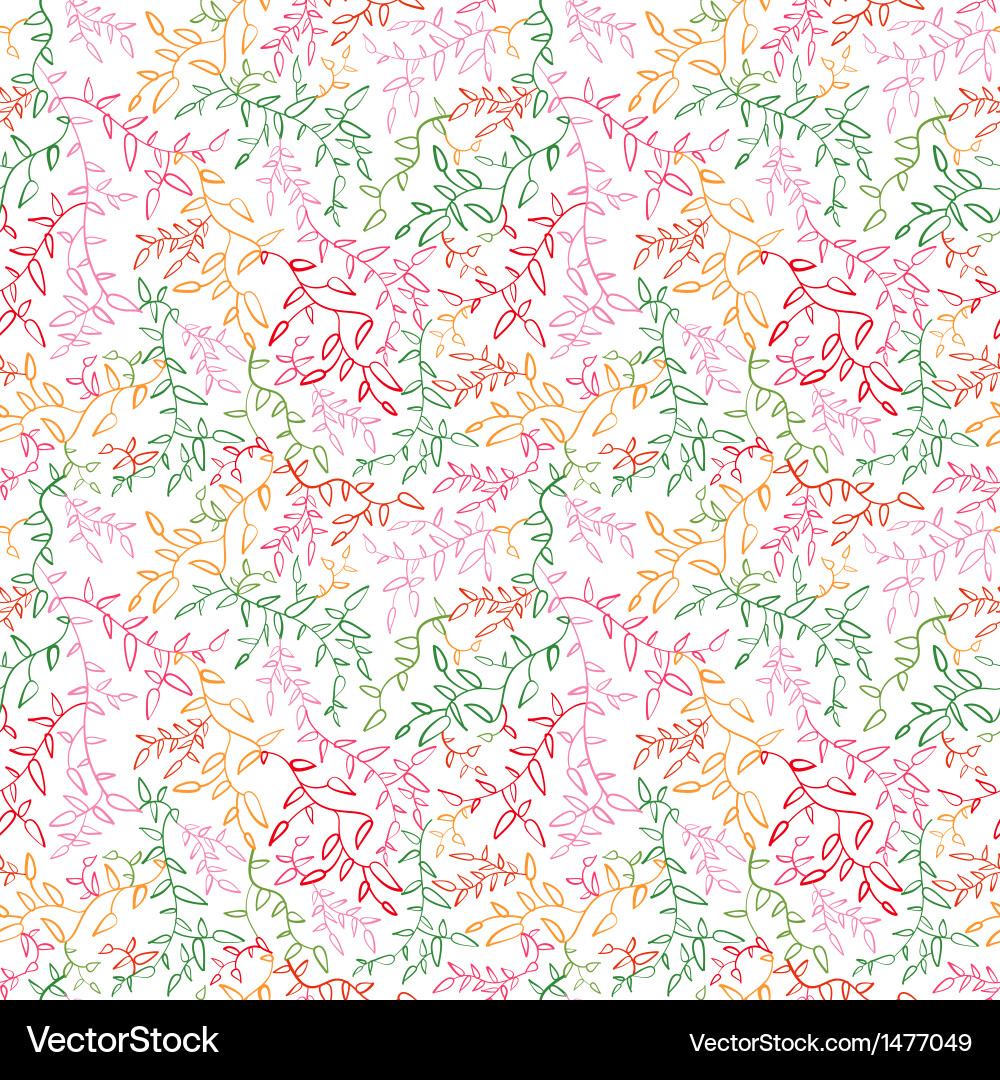 Floral seamless pattern with leaf Royalty Free Vector Image