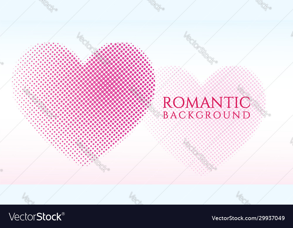 Halftone background design template with heart