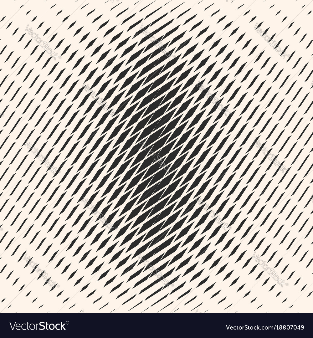 Halftone mesh seamless pattern with rhombuses