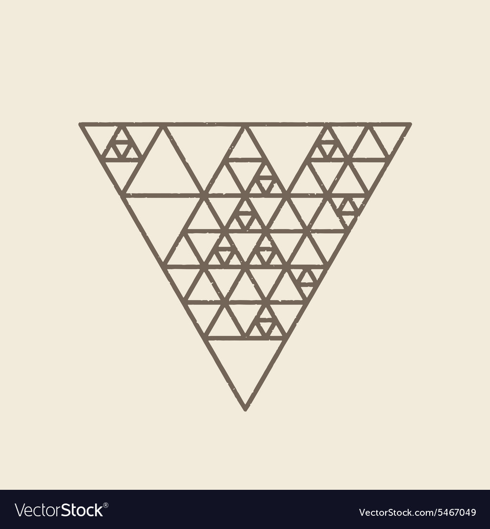 Hipster triangle linear background