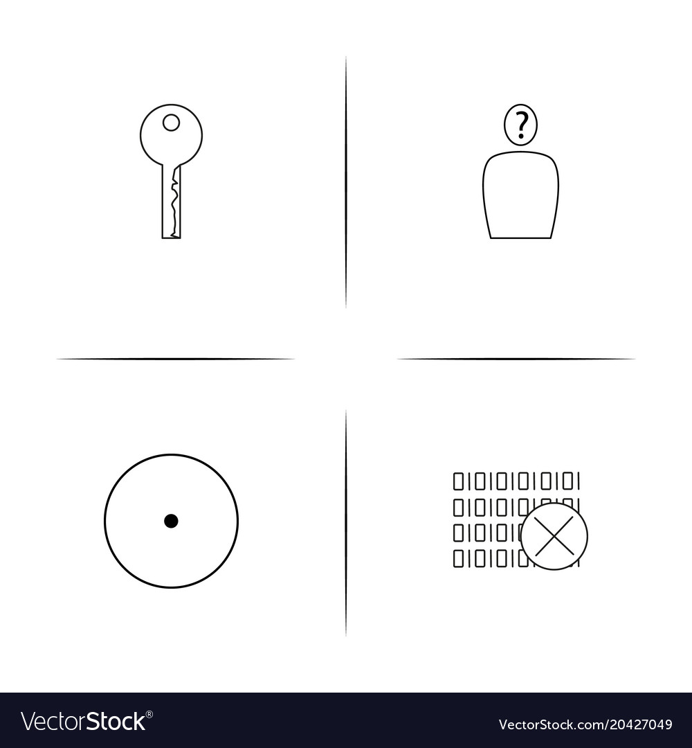 Interface simple linear icon setsimple outline