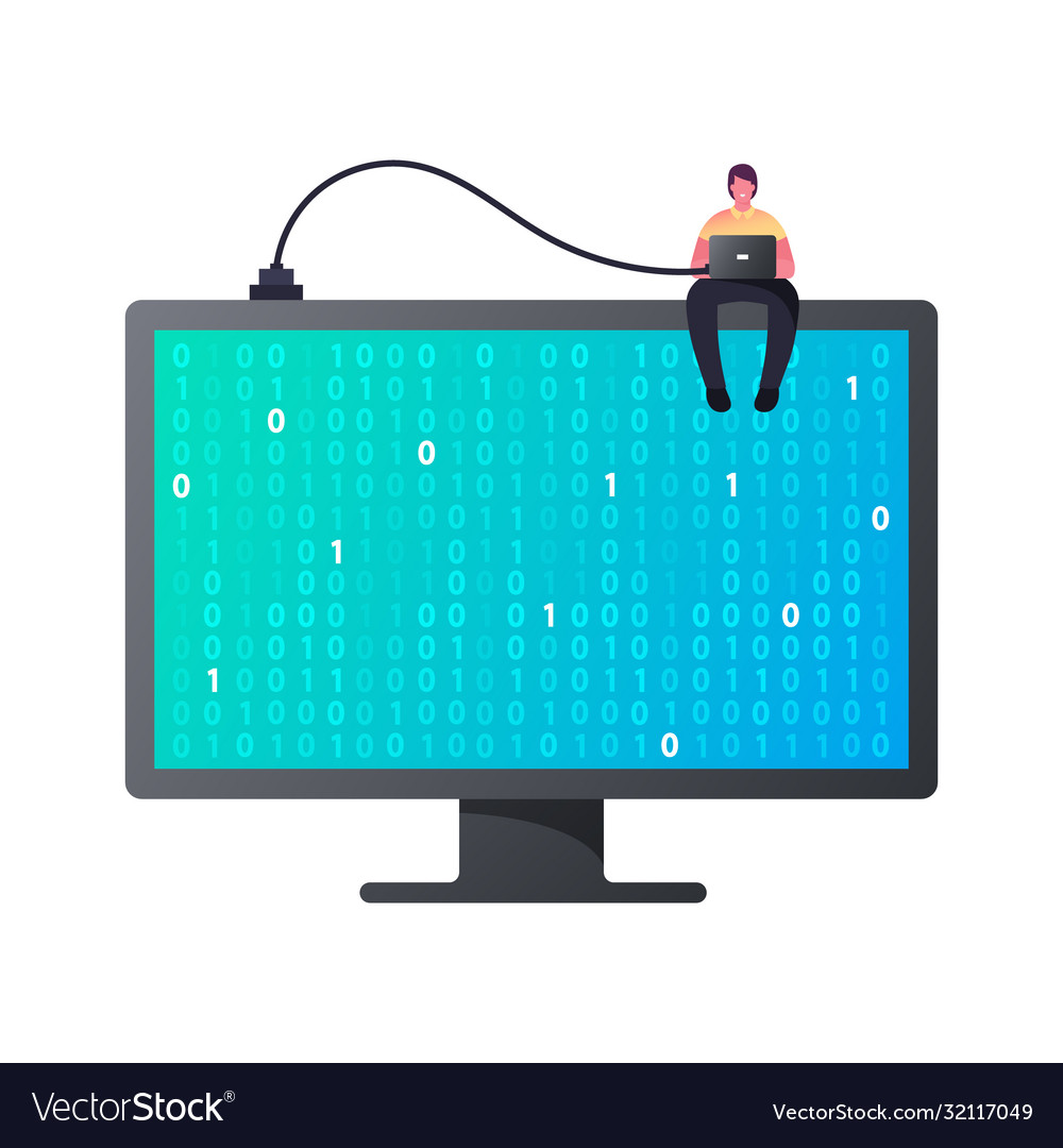 Male Programmer on Computer