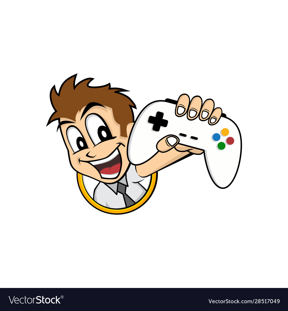 Man playing online games with a joystick PNG, SVG