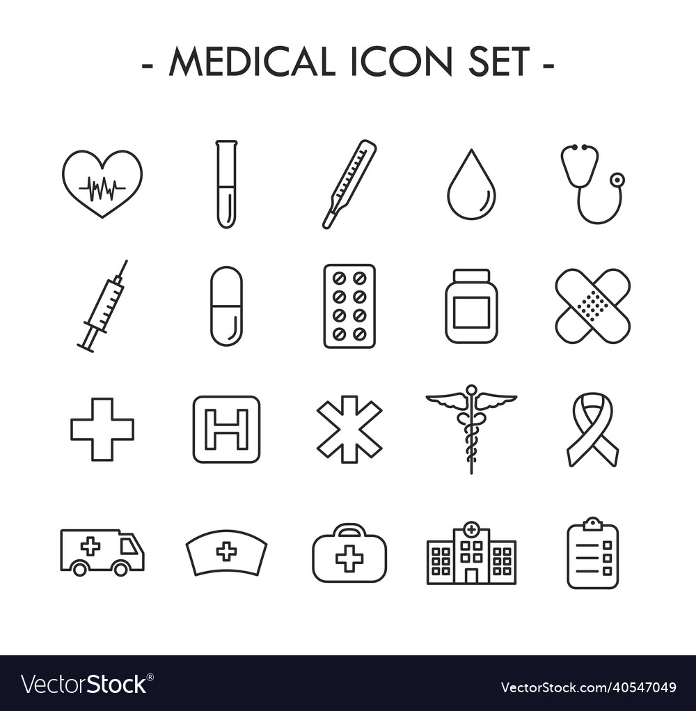 Medical Line Icon Set - Healthcare