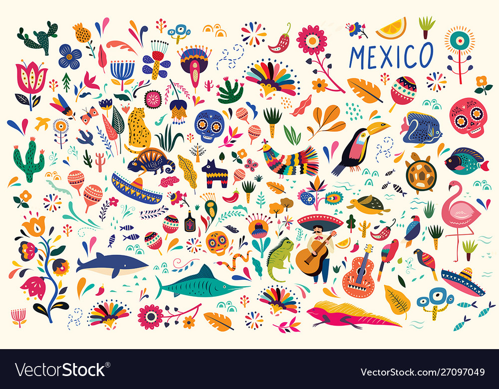 Mexico background Royalty Free Vector Image - VectorStock