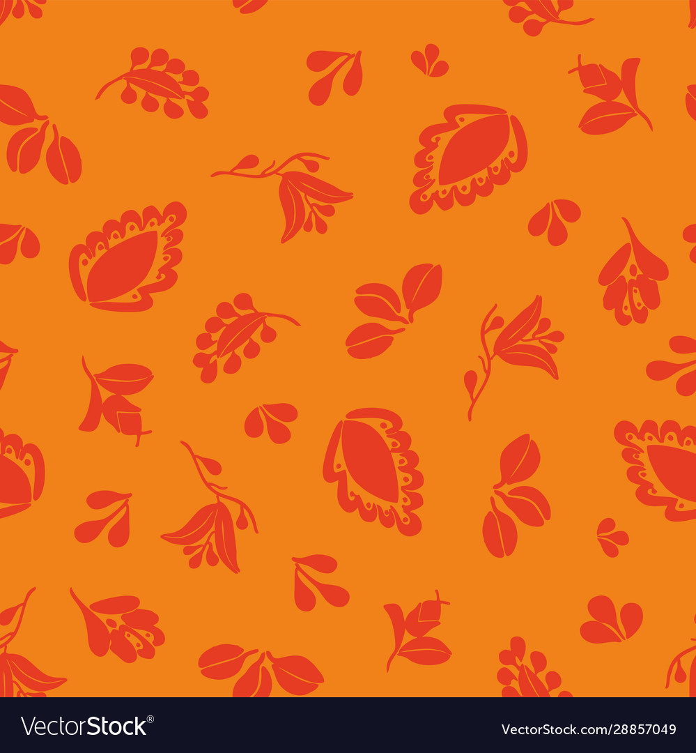 Red Floral Tile Pattern